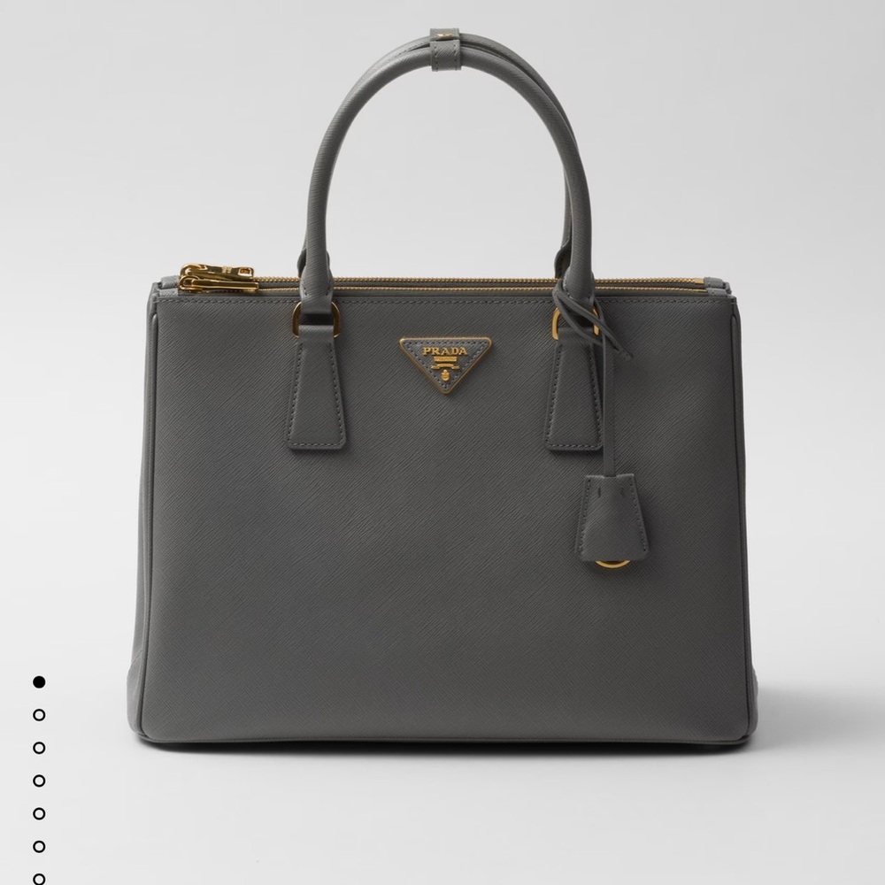 Prada Gray Saffiano Leather Satchel - Picture 4 of 4